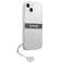 Guess GUHCP13MKB4GGR iPhone 13 6,1" transparante hardcase 4G grijze band foto 3