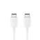 USB-C - USB-C Tipo-C 3A Entrega de potencia PD cable QC 1M Blanco 1s fotografía 4
