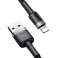 Baseus USB-kabel Lightning iPhone 2.4A 1m Svart bild 3