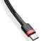 Baseus Cable Cafule 2x USB-C QC 3A 2m PD rojo negro fotografía 2