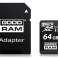 GoodRam micro SDXC 64GB Sınıf 10 UHS-I hafıza kartı + adaptör fotoğraf 1