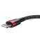 Baseus Cafule Lightning USB 2.4A kabelis 50cm (melni sarkans) attēls 2