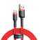 Kabel 2m Baseus Cafule USB do USB C Type C 2A Czerwony zdjęcie 1
