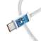 2m Baseus dynamický kabel USB-C na USB-C 100W 480 Mbps bílý fotka 6