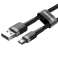 Baseus Cafule USB til Micro USB 1.5A kabel 2m (grå-svart) bilde 5