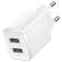 Powerful Baseus Compact 2x USB 2.1A 10.5W Wall Charger White image 1