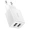 Powerful Baseus Compact 2x USB 2.1A 10.5W Wall Charger White image 3