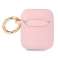 Guess GUA2SSSI AirPods couverture rose/rose Silicone Vintage Script photo 1