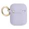 Guess GUA2SGGEU AirPods cover paars / paars Silicone Glitter foto 1