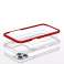 Прозрачен калъф 3в1 за iPhone 13 Pro Max гел капак с рамка червен картина 4
