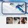 Custodia 3 in 1 trasparente per iPhone 13 Gel Cover con cornice blu foto 2