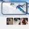 Priehľadné puzdro 3 v 1 pre iPhone 12 Pro Max gélový kryt s modrým rámom fotka 2
