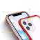 Čiré pouzdro 3v1 pro iPhone 11 Pro Max gelový kryt s červeným rámečkem fotka 3