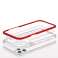 Čiré pouzdro 3v1 pro iPhone 11 Pro Max gelový kryt s červeným rámečkem fotka 4