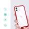 Clear 3in1 Case for iPhone 11 Gel Case with Frame Red image 1