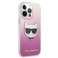 Karlas Lagerfeldas KLHCP13XCTRP iPhone 13 Pro Max 6,7 colio kietas dėklas rožinis / smeigtukas nuotrauka 4
