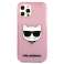 Karl Lagerfeld KLHCP12LCHTUGLP iPhone 12 Pro Max 6,7" rožinė / rožinė kieta spalva nuotrauka 2