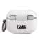 Karl Lagerfeld KLACAPSILGLWH AirPods Pro slušalice pokrivaju bijelo/bijeli silikonski Ik slika 1