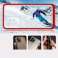 Doorzichtig 3in1 hoesje voor Samsung Galaxy A73 gel cover met frame rood foto 2