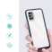 Clear 3in1 case for Samsung Galaxy A03s (166) gel cover with frame image 1