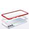 Прозрачный чехол 3в1 для Samsung Galaxy S21 FE гелевая крышка с рамкой красного цвета изображение 4