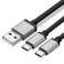 Cablu UGREEN USB - Cablu splitter USB / USB Tip C 1m negru (U fotografia 1