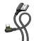 USB til USB-C-kabel vinklet Mcdodo CA-5280 LED, 3m (sort) billede 2
