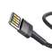 Baseus Cafule 2.4A 1m Lightning USB Kablosu (Gri ve Siyah) fotoğraf 2