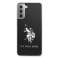 САЩ Polo Shiny Big Logo телефон случай за Samsung Galaxy S21 черен / бл картина 2