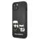 iPhone 13 6,1 inç siyah/siyah sabit kılıf için Karl Lagerfeld telefon kılıfı fotoğraf 1