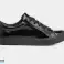 Schwarze Lack-Komfort-Freizeit-Sneaker für Damen - Arbeits- und Schulschuhe, Größen 3 bis 9 Bild 1