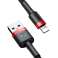 Baseus USB-kabel Lightning iPhone 2.4A 1m Rood foto 1