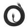 Cafule de câble Baseus 2x USB-C QC 3A 1m noir photo 1