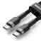 Cafule de câble Baseus 2x USB-C QC 3A 1m noir photo 2