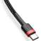 Cafule de câble Baseus 2x USB-C QC 3A 2m rouge noir photo 2