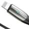 Baseus Horizontales LED Apple Lightning USB-Kabel 200cm Schwarz Bild 2