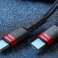 Baseus Cafule 2m kabel USB-C Quick Charge 3.0 PD 2.0 100W 5A Rød bilde 5