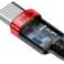 Baseus Cafule 2m kabel USB-C Quick Charge 3.0 PD 2.0 100W 5A Rød bilde 4