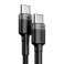 Baseus Cafule USB-C greitasis įkrovimas 3.0 PD 2.0 100W 5A Pilkas laidas Baseus Cafule nuotrauka 1