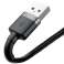 Baseus Cafule USB-salamakaapeli iPhone iPad iPod 2A 3m musta kuva 3