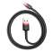 Baseus Cafule 3м кабель USB-C Тип C 2A Черно-красный изображение 2