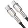Kabel 2m Baseus Metal USB-C Type C til Lightning PD-kabel 20W svart bilde 1