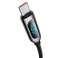 1m Baseus kabelis USB-C Type C laidas su PD 5A 100W Bla srovės matuokliu nuotrauka 2