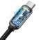 1m Baseus kabelis USB-C Type C laidas su PD 5A 100W Bla srovės matuokliu nuotrauka 4