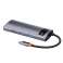 Baseus Metal Gleam -sarjan 5-in1-keskitin, USB-C - 3x USB 3.0 + HDMI + USB-C kuva 1