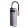 Baseus Metal Gleam -sarjan 5-in1-keskitin, USB-C - 3x USB 3.0 + HDMI + USB-C kuva 4