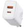 Baseus USB QC 3.0 chargeur mural 20W Blanc photo 1