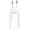 Cargador de pared Baseus USB-C PD 25W + cable USB-C blanco fotografía 2
