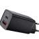 Baseus GaN2 Lite USB + USB-C 65W Wandlader Zwart foto 1