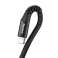 1m Baseus Spring USB към Lightning 2A кабел Черен картина 2